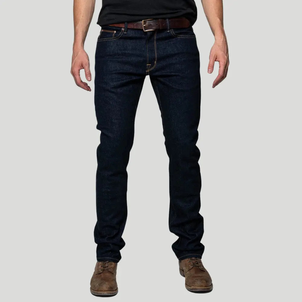 Motorcycle Jeans: DuPont™ Kevlar® Lining, 14oz Raw Denim Motorcycle Jeans: DuPont™ Kevlar® Lining, 14oz Raw Denim