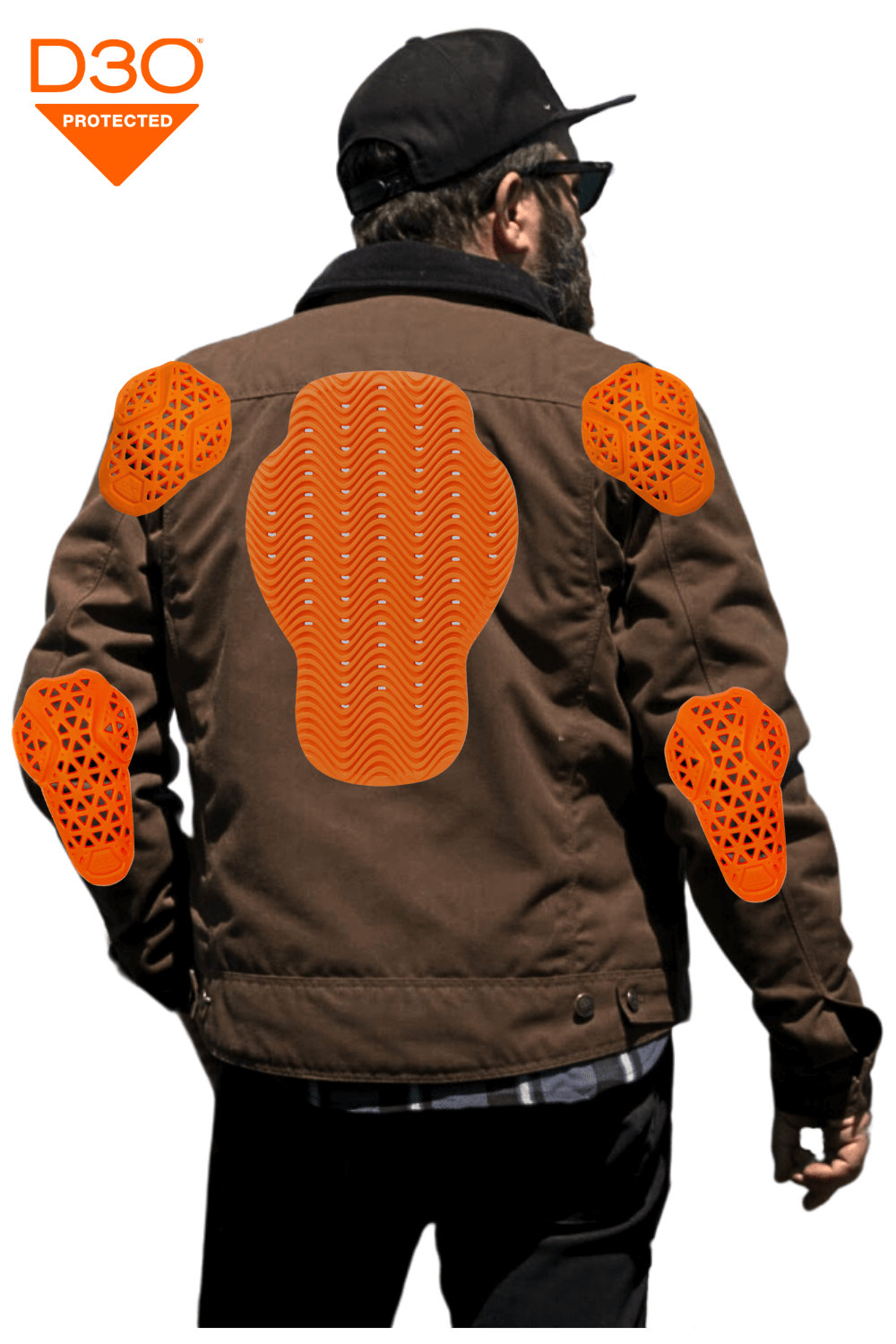 Trucker Motorcycle Jacket - Waxed Canvas. Protection with DuPont ...