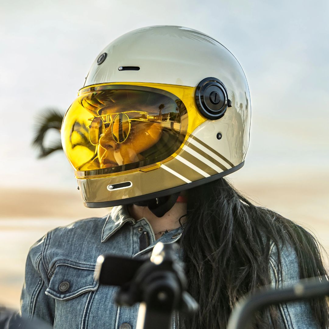 TORC Newport Helmet Bubble Shields – Tobacco Motorwear