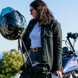 The Riveter Riding Shirt - Black Herringbone