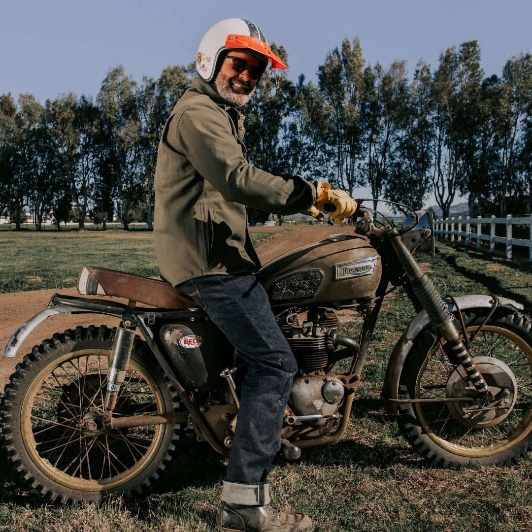 tobacco motorcycle clothing The McCoy Jacket by Motorwear Company Two hand pockets California Riding Shirt 3.0 -