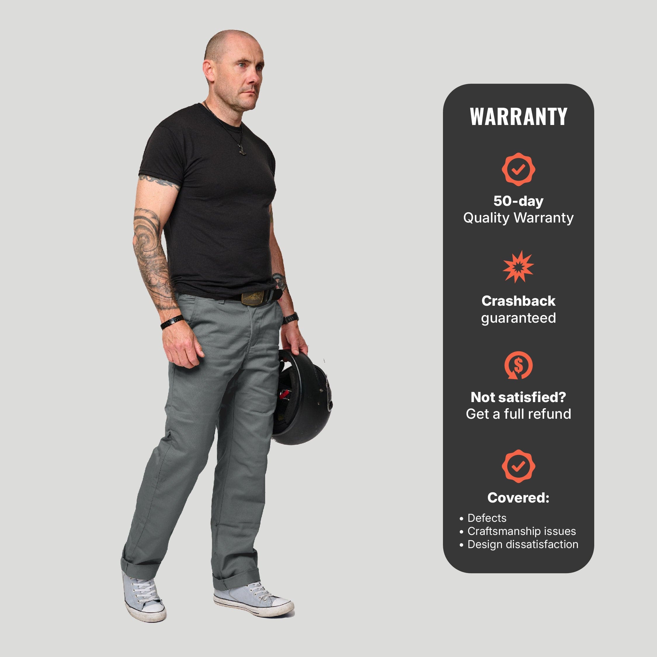 Tobacco Chinos Riding Pants - Gray – Tobacco Motorwear