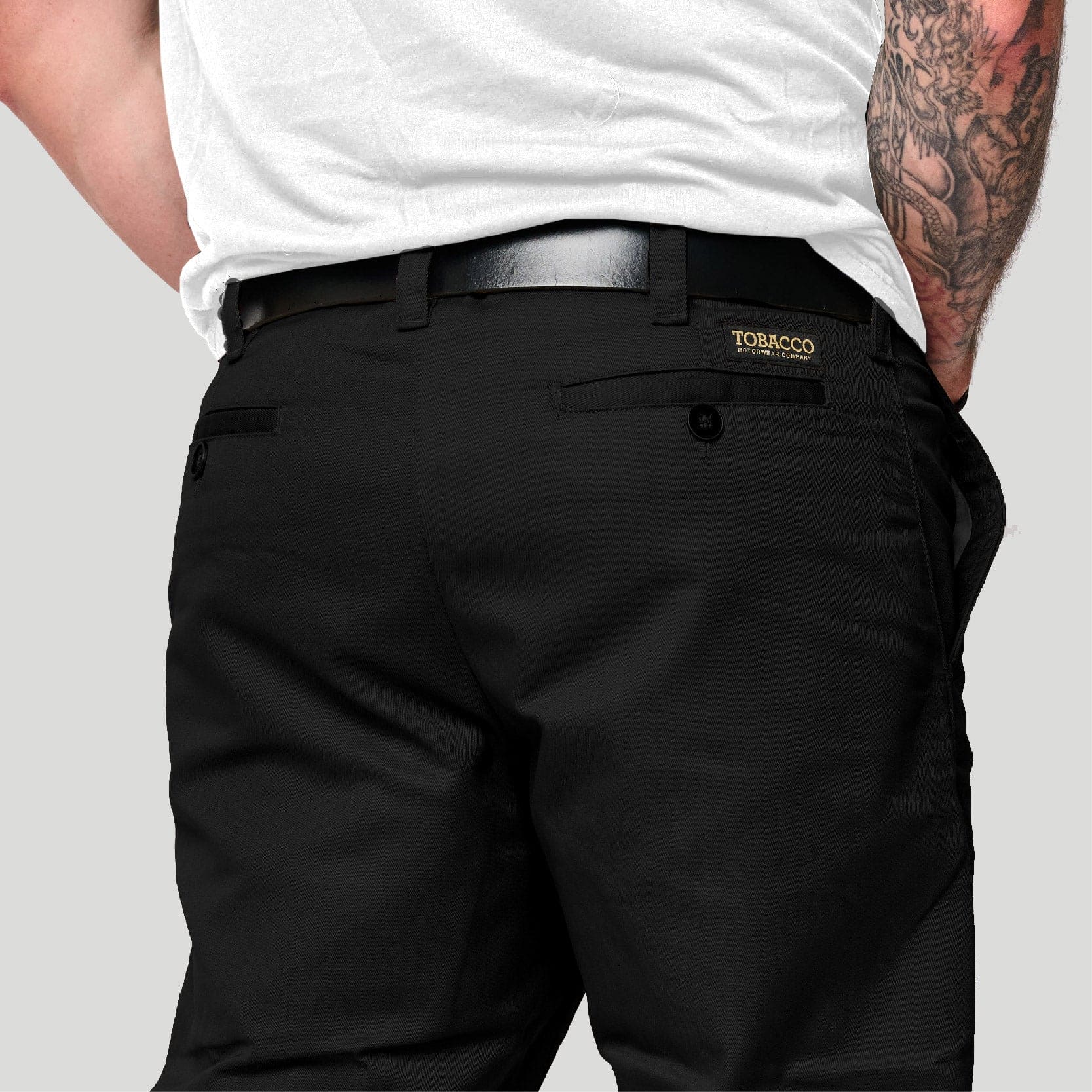 Tobacco Chinos Riding Pants - Black – Tobacco Motorwear