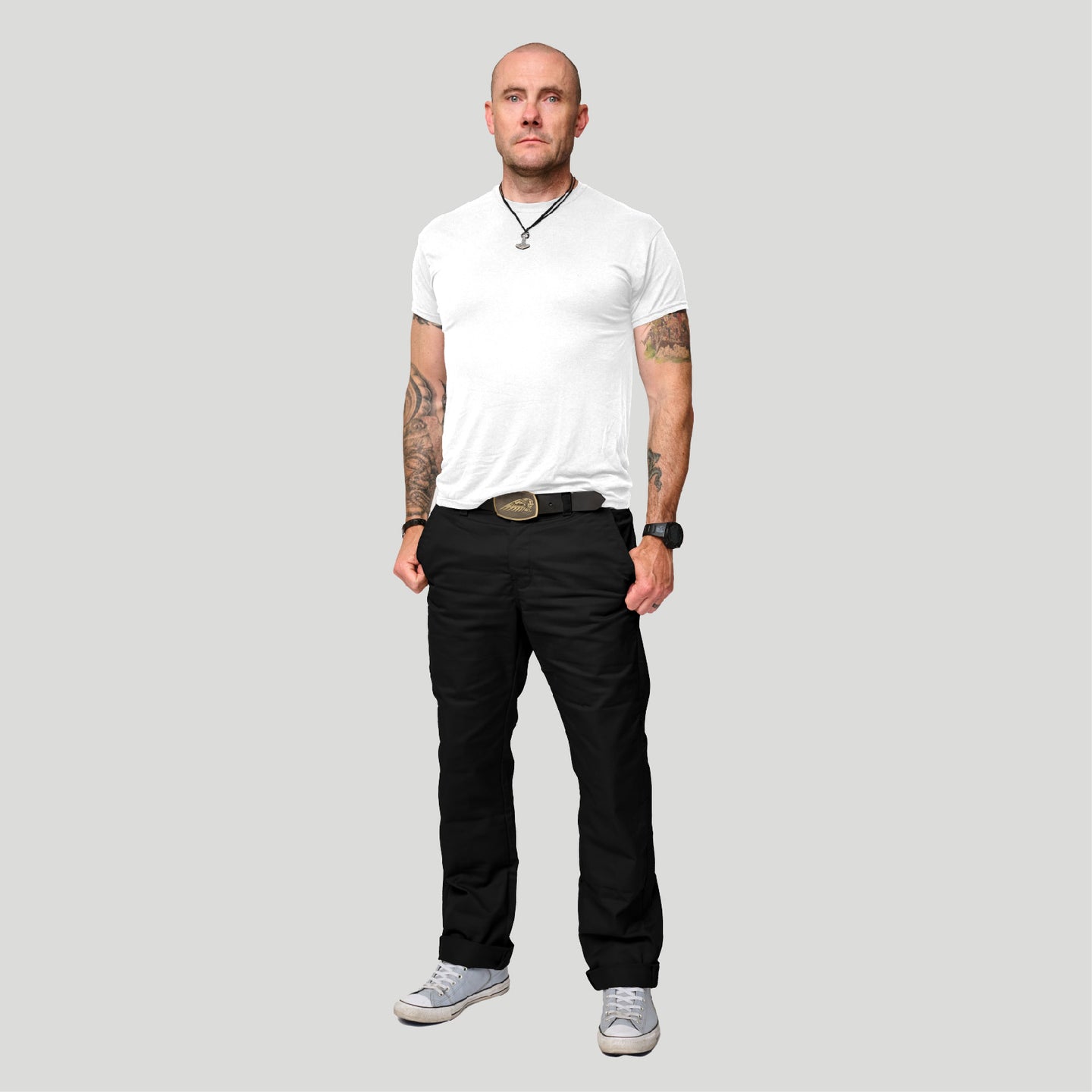 Tobacco Chinos Riding Pants - Black