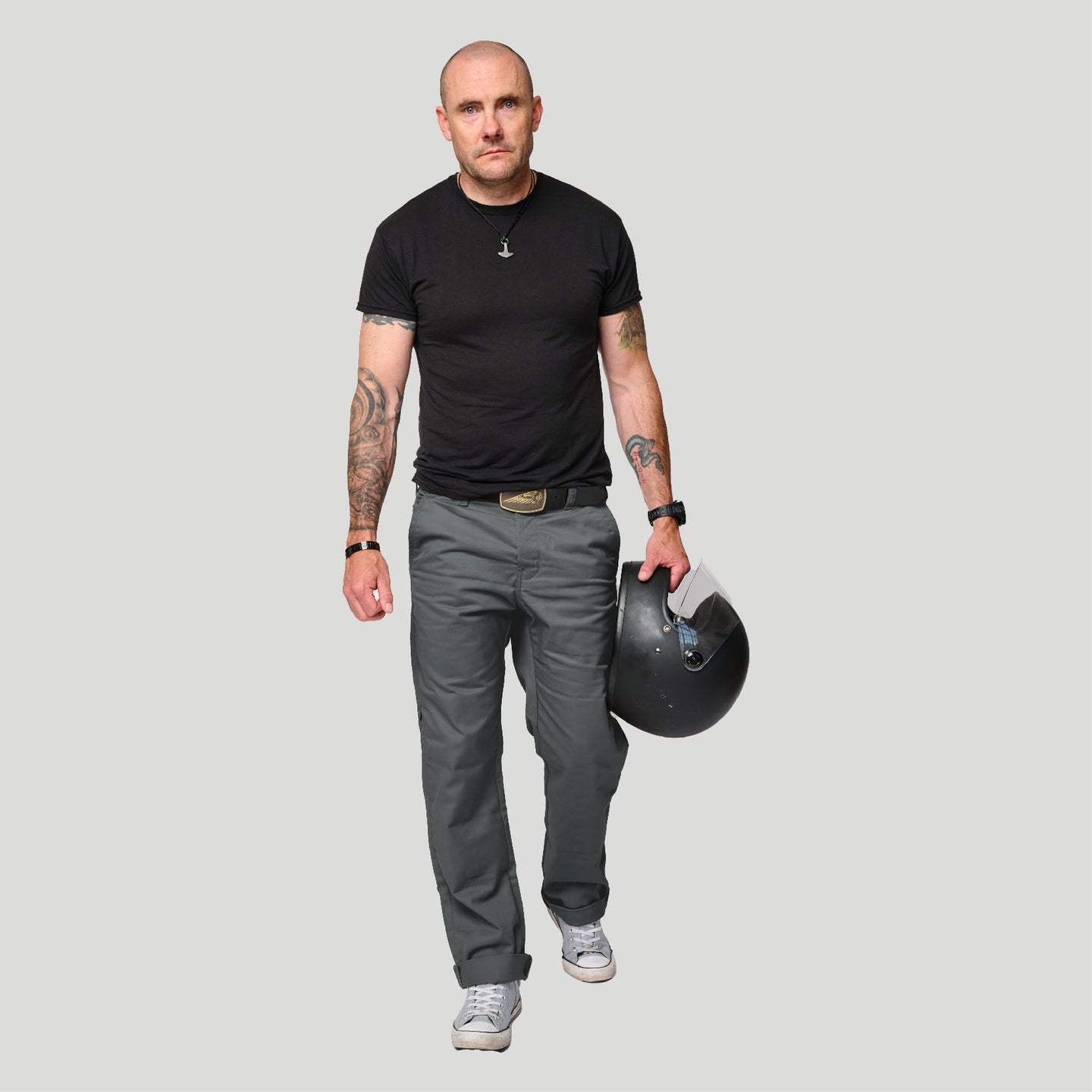 Tobacco Chinos Riding Pants - Gray