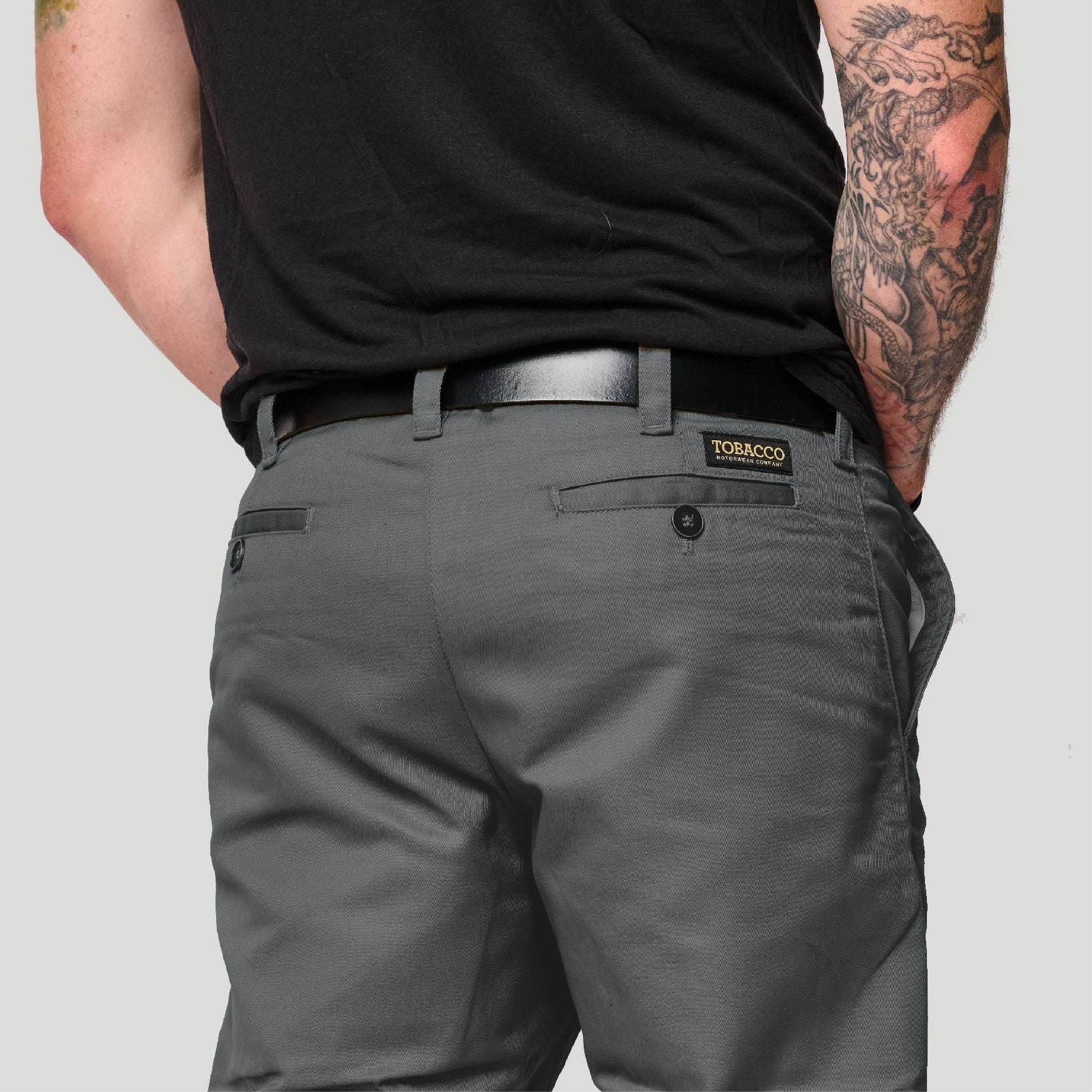 Tobacco Chinos Riding Pants - Gray – Tobacco Motorwear
