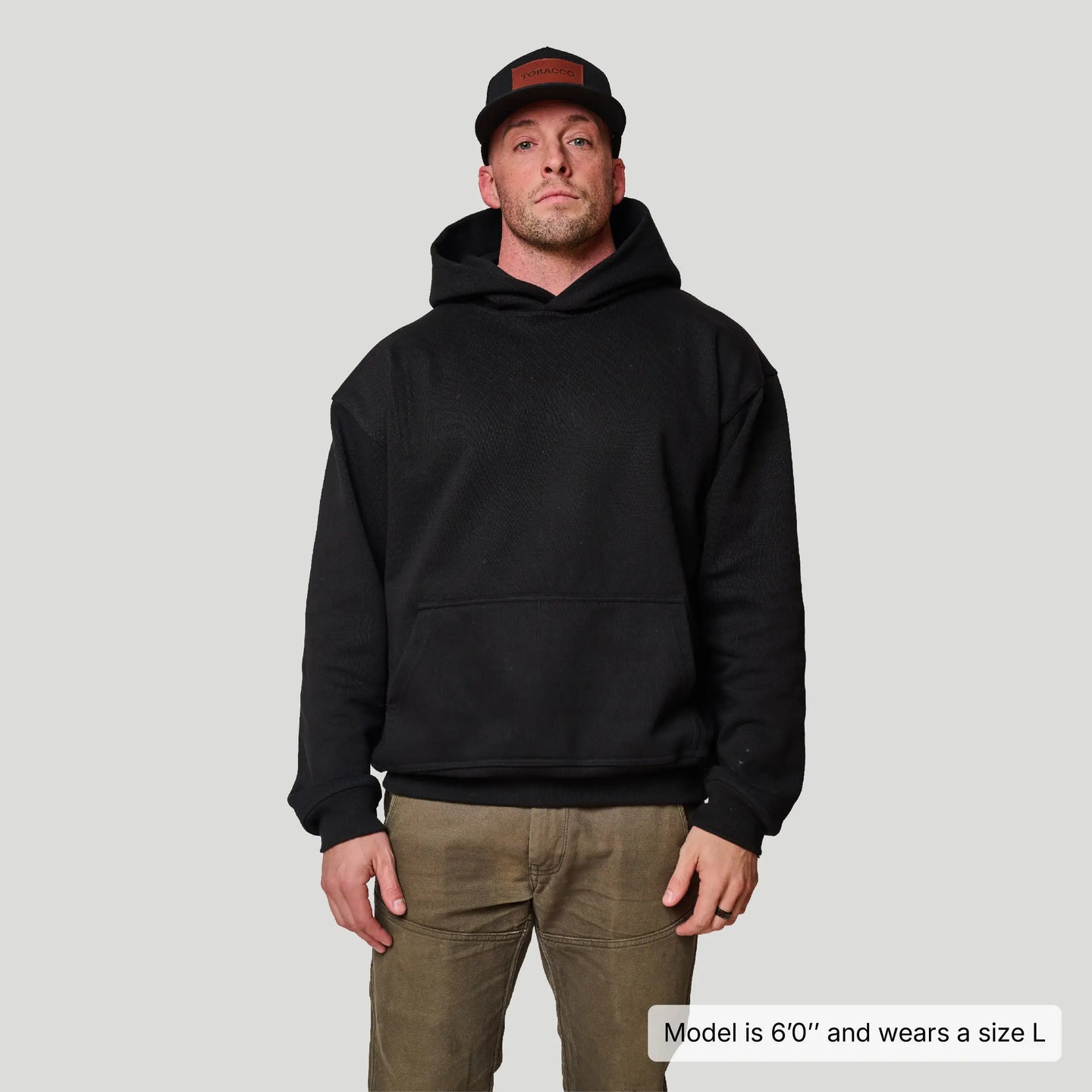 Empire Deep Hood Hoodie - Black