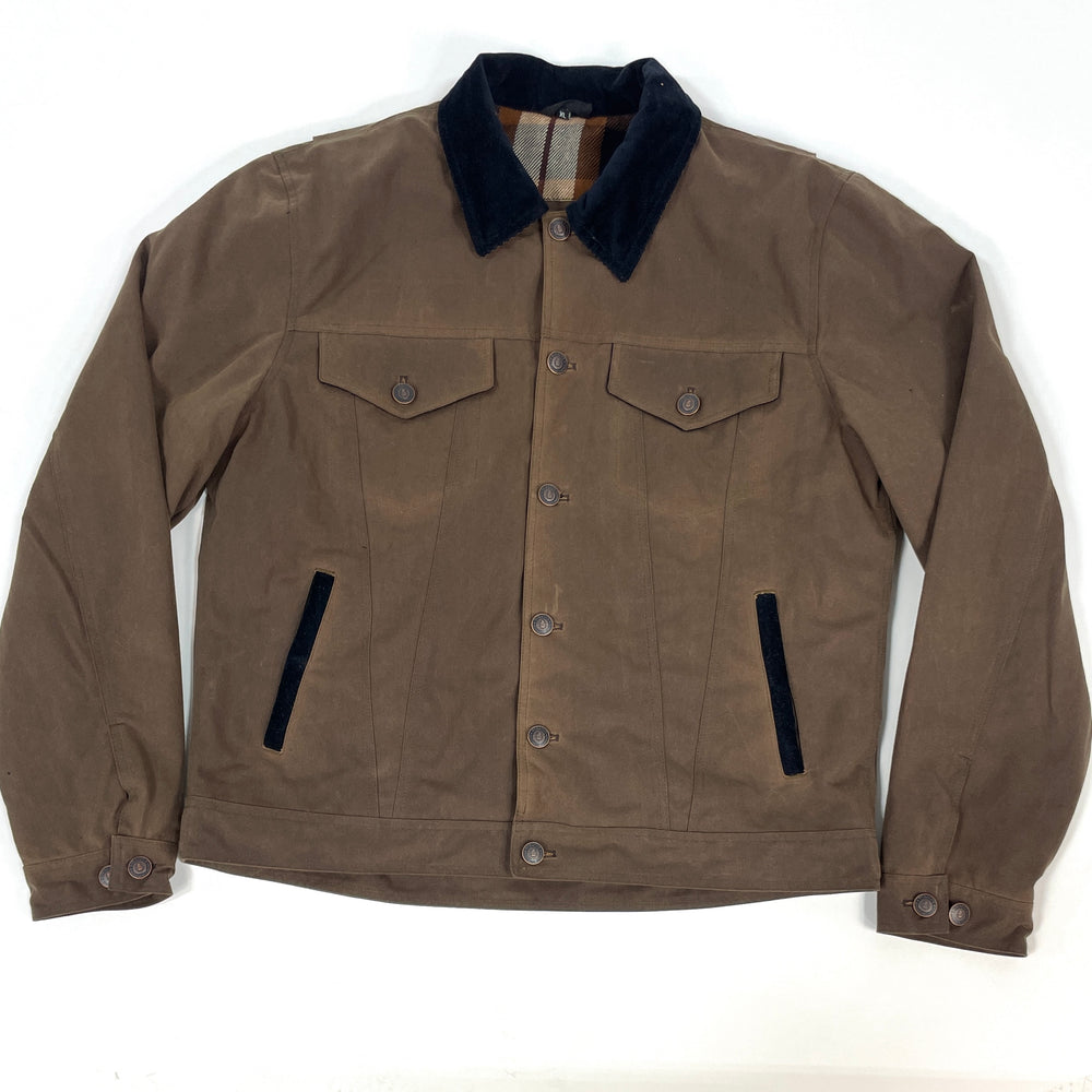 Tobacco Trucker Waxed Canvas Motorcycle Jacket