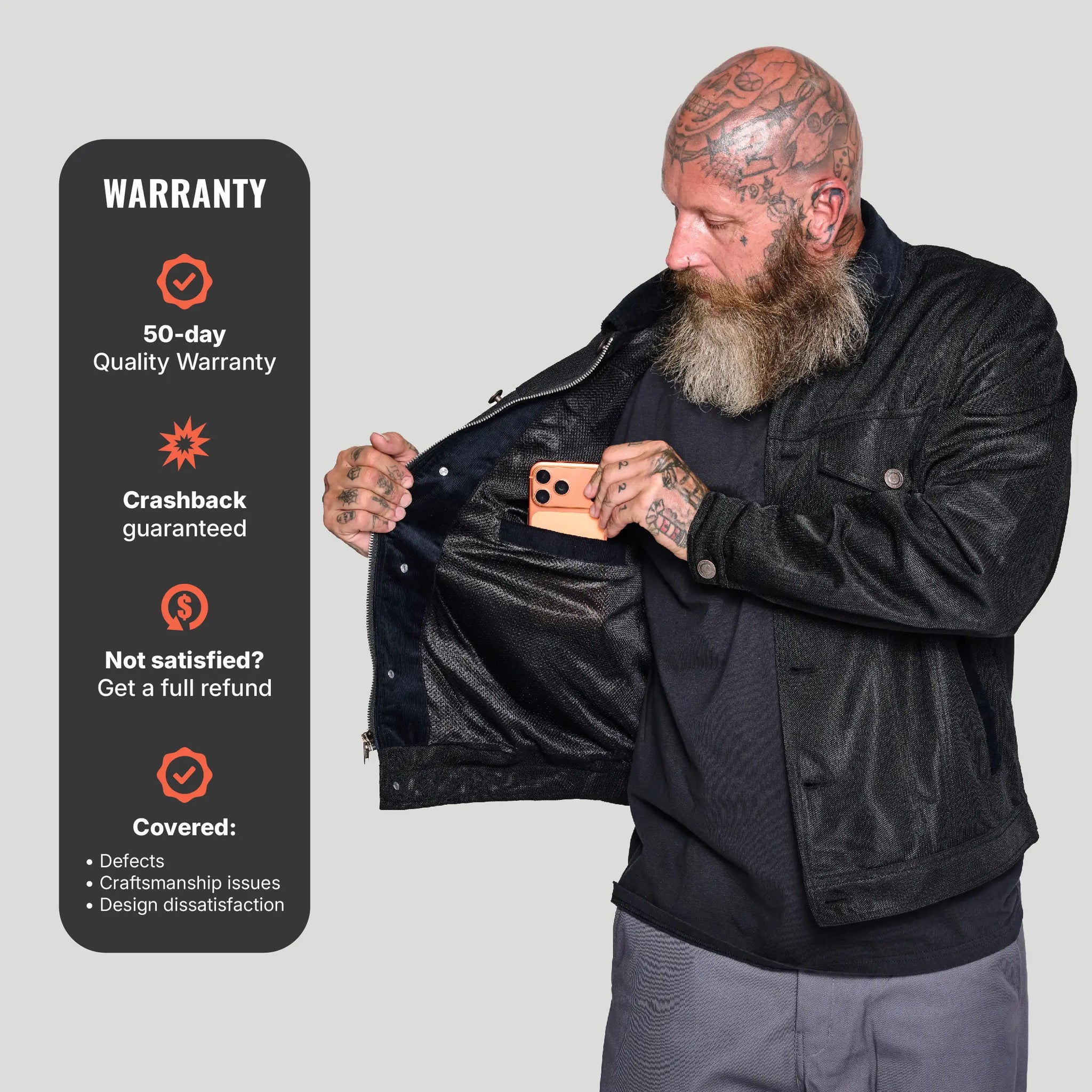 Deep South Trucker Jacket - Carbon (Mesh)