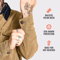 Deep South Trucker Jacket - Tan (Mesh)