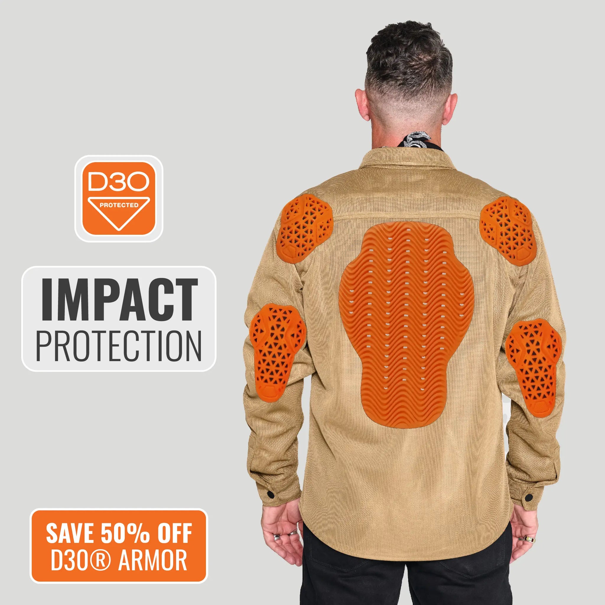 Deep South California Riding Shirt - Tan (Mesh)