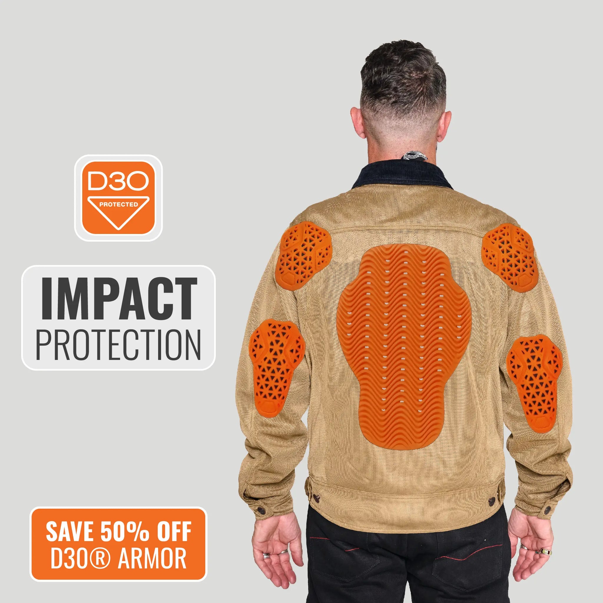 Deep South Trucker Jacket - Tan (Mesh)