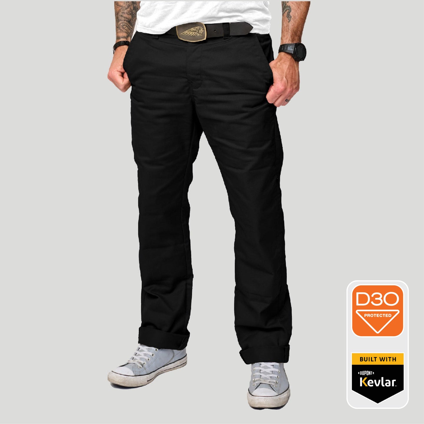 Tobacco Chinos Riding Pants - Black