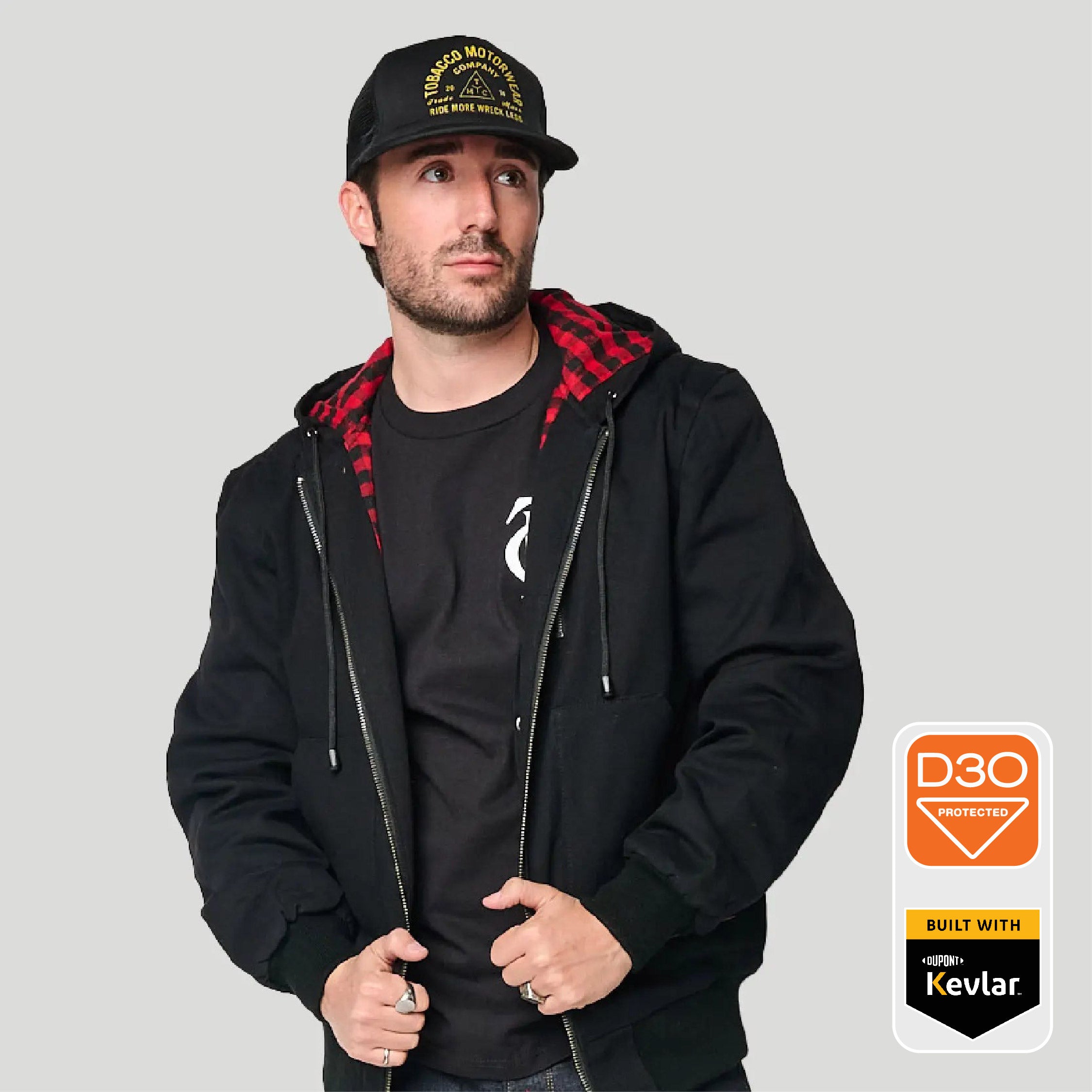 Men's Badlands Hoodie - Black – Tobacco Motorwear