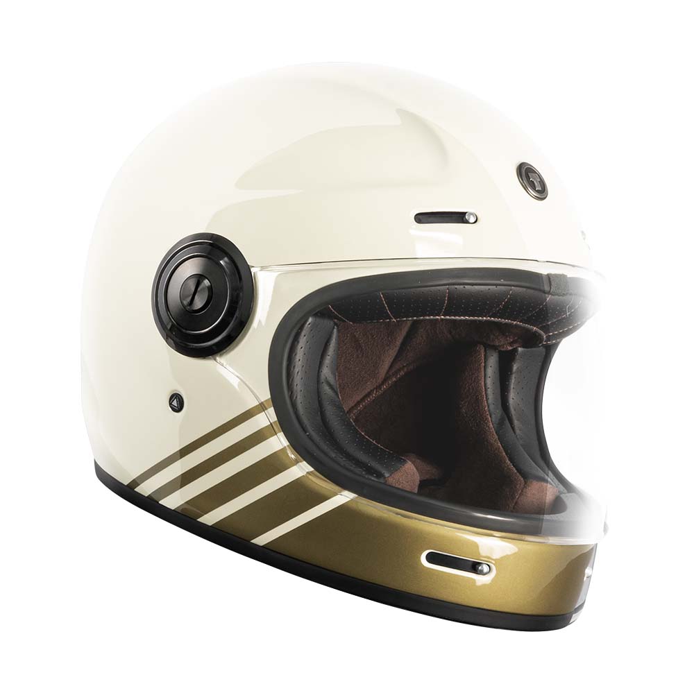cream colored motorcycle helmet TORC Newport Helmet - Breakers Cream
