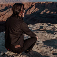 The Riveter Riding Shirt - Black Herringbone