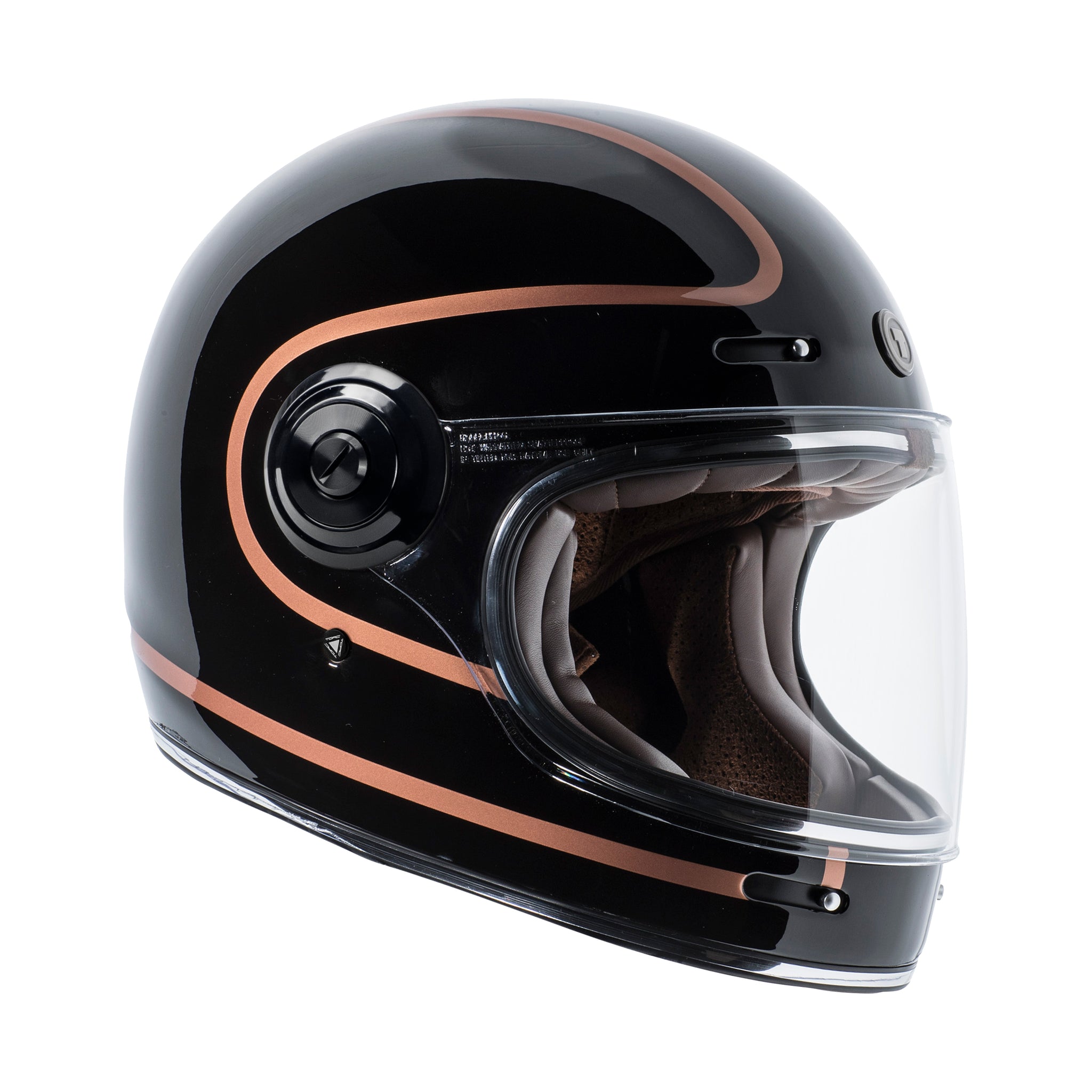 c everett koop in motorcycle helmet TORC Newport Helmet - Copper Pin