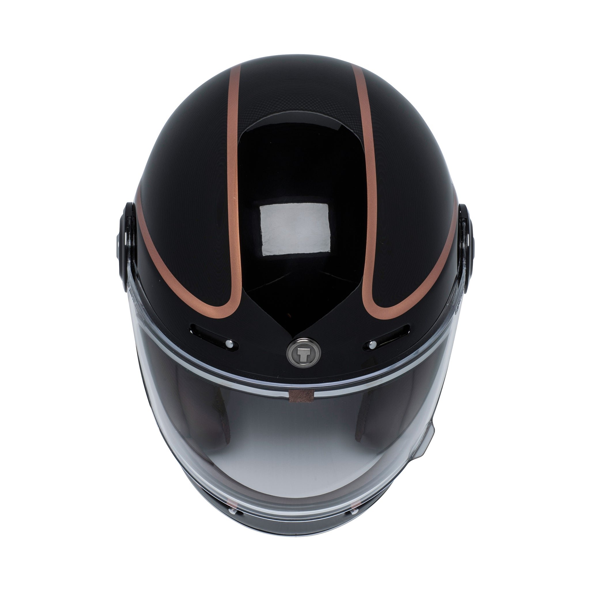 copper and silver motorcycle helmet TORC Newport Helmet