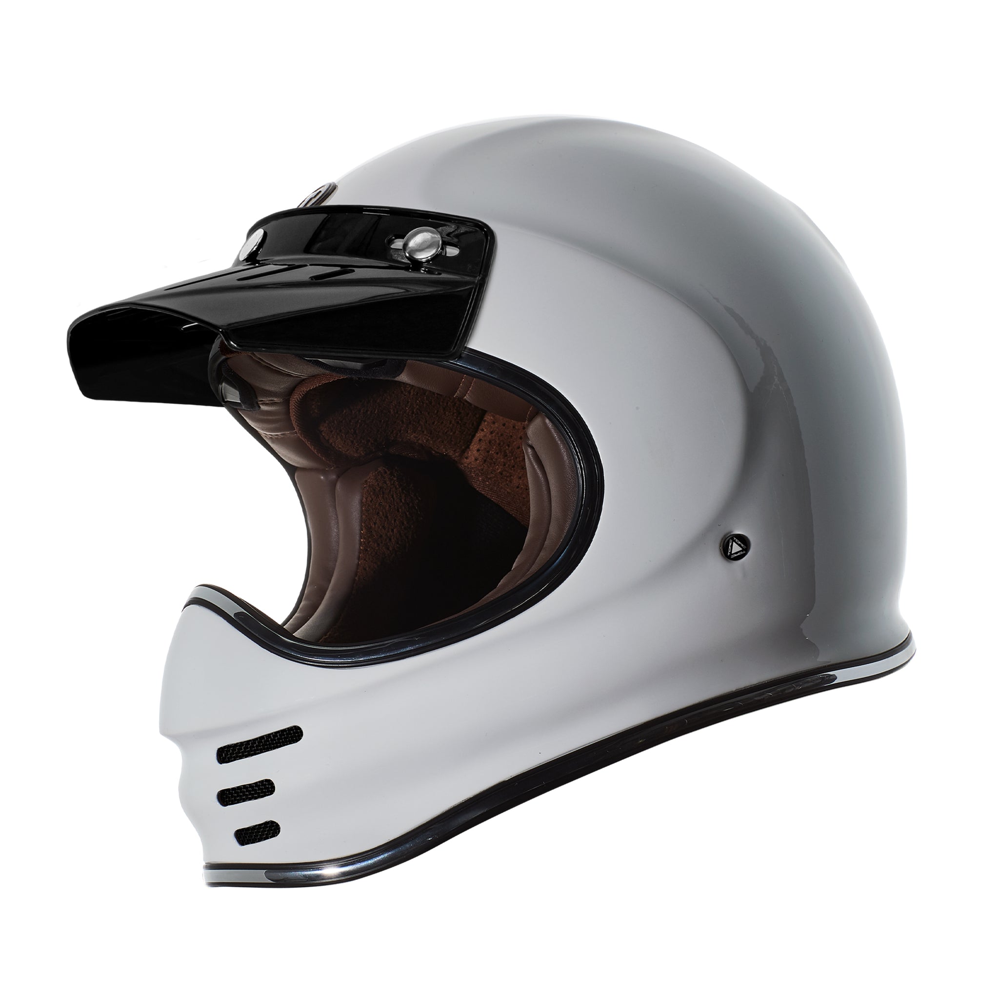 baha motorcycle helmet Daytona Cruiser- Root Beer Metal Flake 2XL Vintage style front intake vents with metal mesh grating MT Jarama Baux Full Face