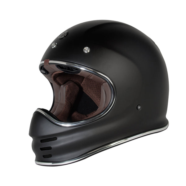 TORC T-3 Retro Moto Matte Black Helmet