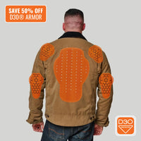 Tobacco Trucker Waxed Canvas Motorcycle Jacket - Dune