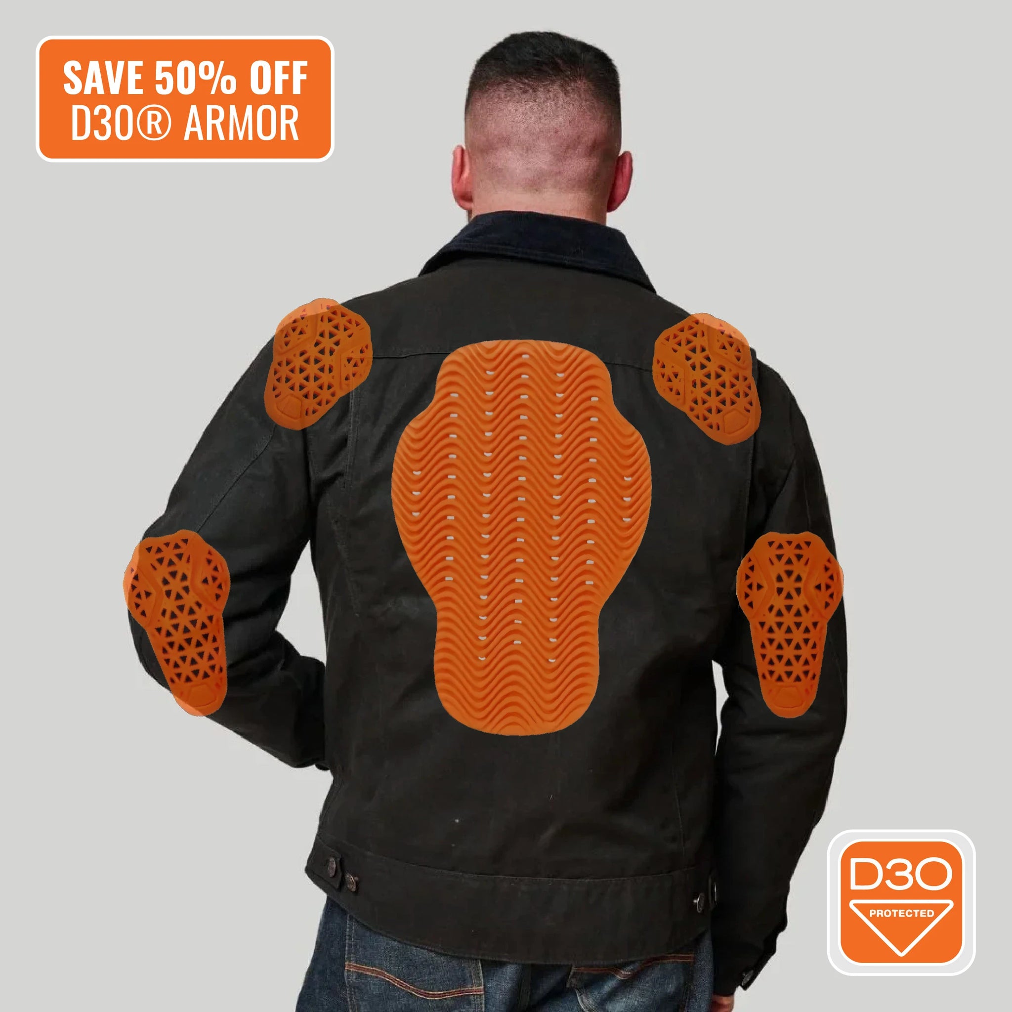 Tobacco Trucker Waxed Canvas Motorcycle Jacket - Asphalt Black
