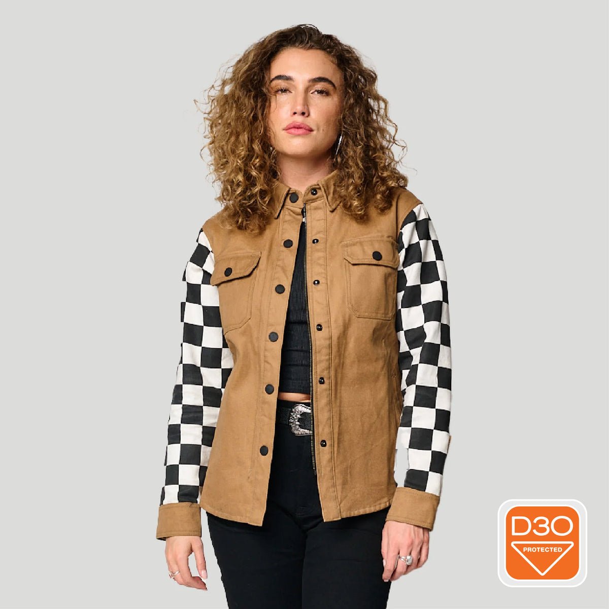 Checkmate Racer Riding Shirt - Tan