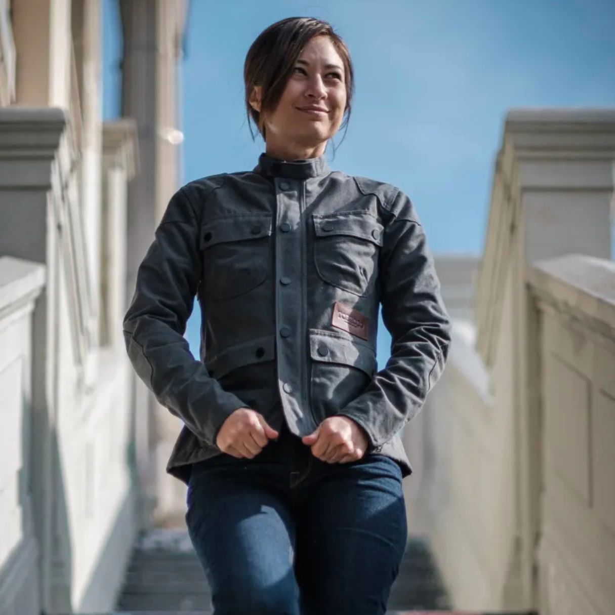tobacco motorwear mccoy jacket Women's Protective Waxed Canvas A Motorcycle Jacket You Will Want to Wear Everywhere Tobacco Motorwear is all about blending form and function to bring motorcycle riders the most stylish protective clothing possible Tobacco Motorwear McCoy Jacket +