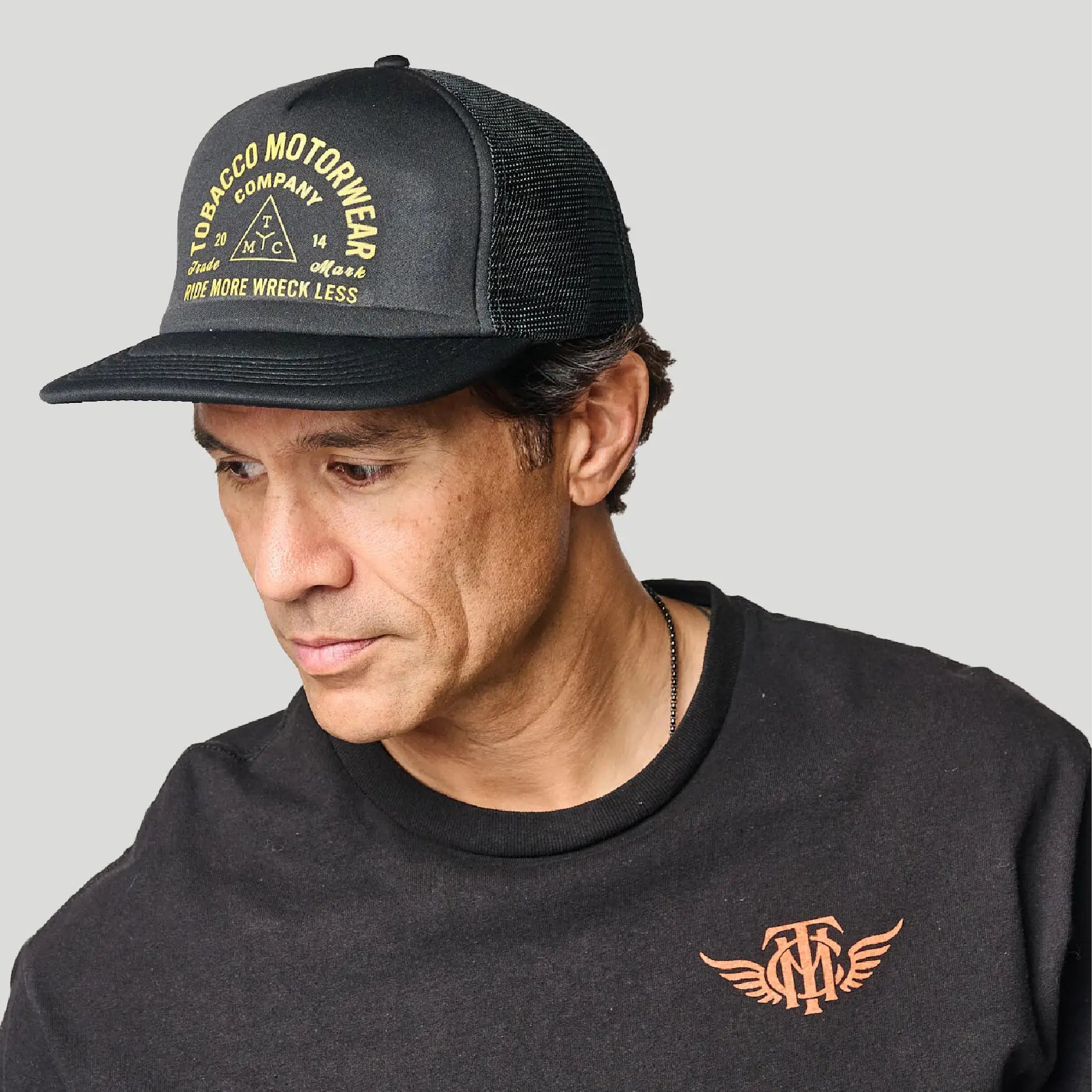 Tobacco Trademark Trucker Hat - Black
