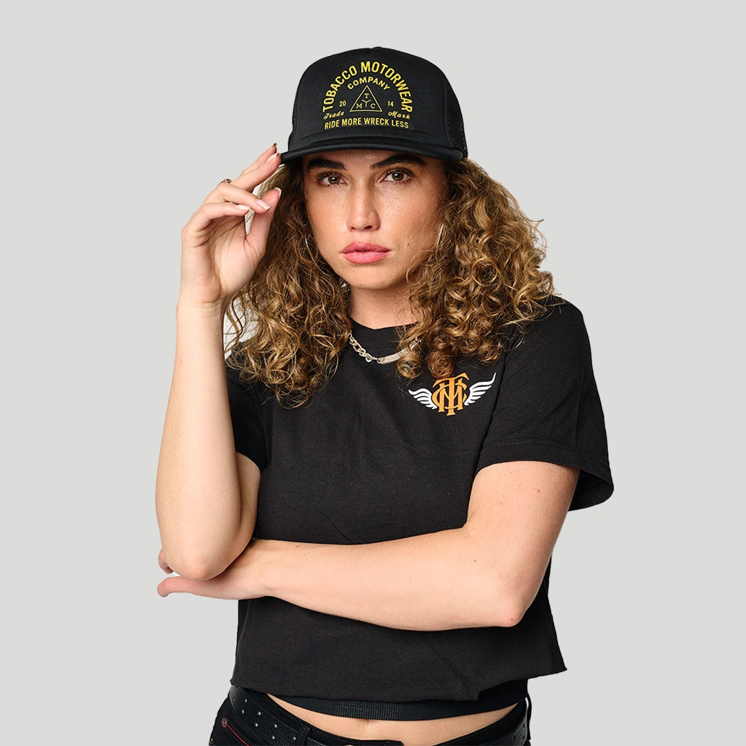 Tobacco Trademark Trucker Hat - Black