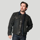 Tobacco Trucker Waxed Canvas Motorcycle Jacket