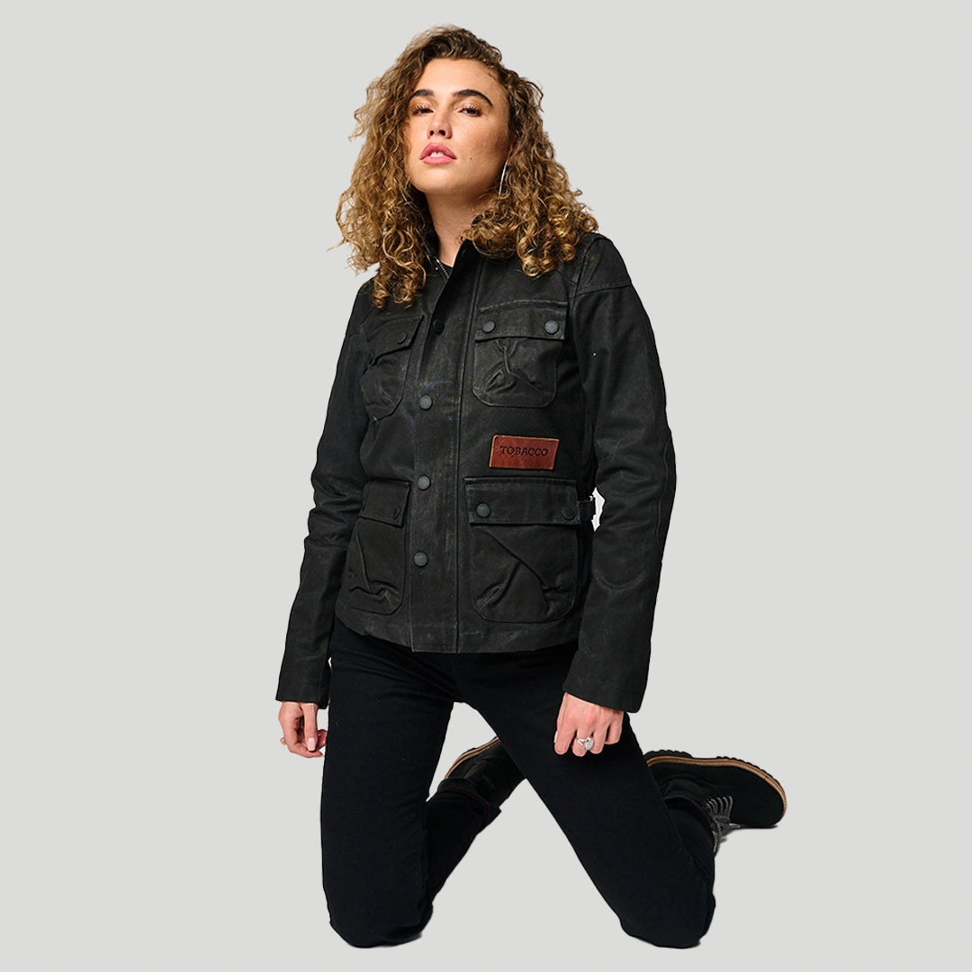 Women's Protective McCoy Waxed Canvas Jacket - Black