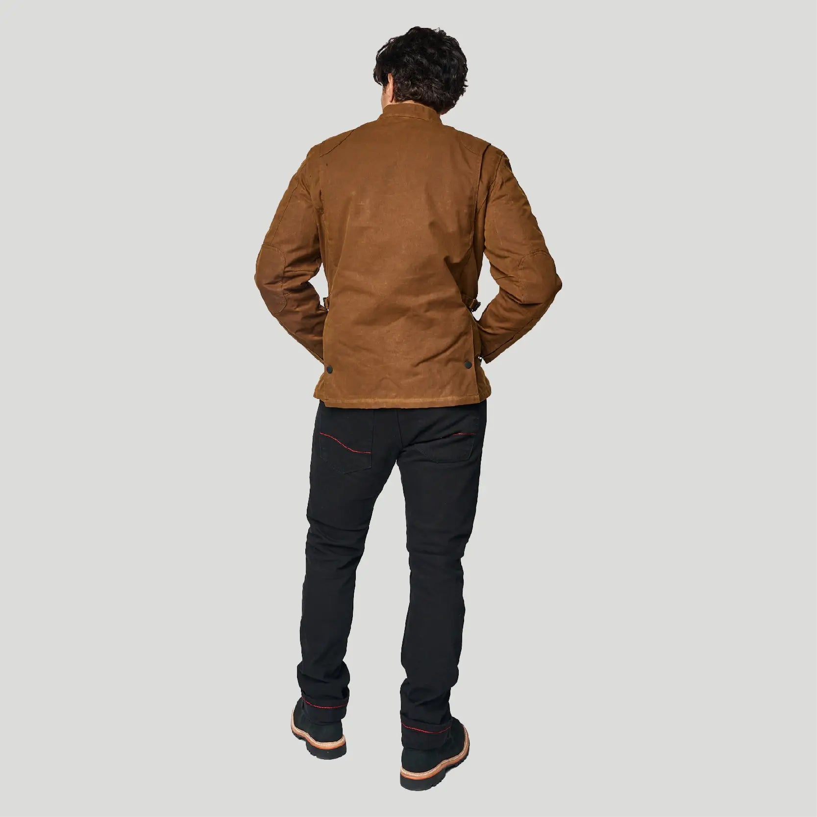 The McCoy Waxed Canvas Protective Jacket - Brown. Pockets The McCoy Waxed Canvas Protective Jacket - Brown. Pockets