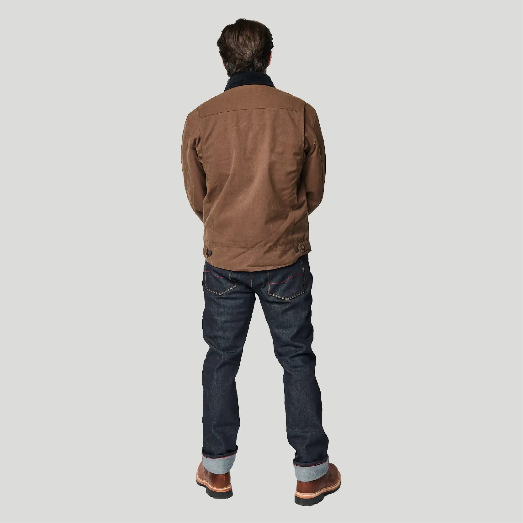 Tobacco Trucker Waxed Canvas Motorcycle Jacket