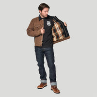 Tobacco Trucker Waxed Canvas Motorcycle Jacket
