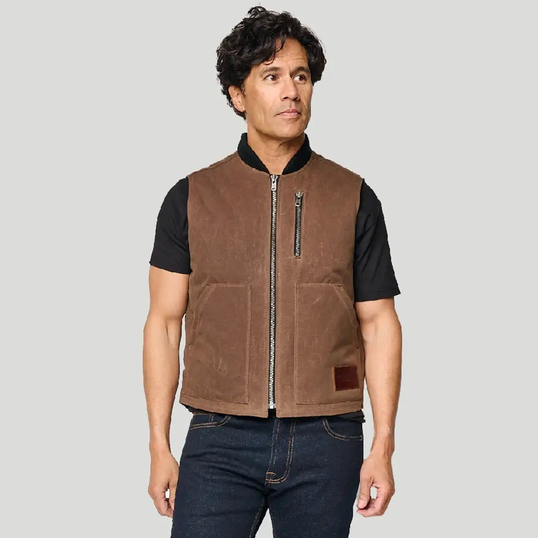 tobacco motorwear vest Men's Dark Horse Protective Riding and multiple pockets (hand Tobacco Motorwear Men's Garage Sale: