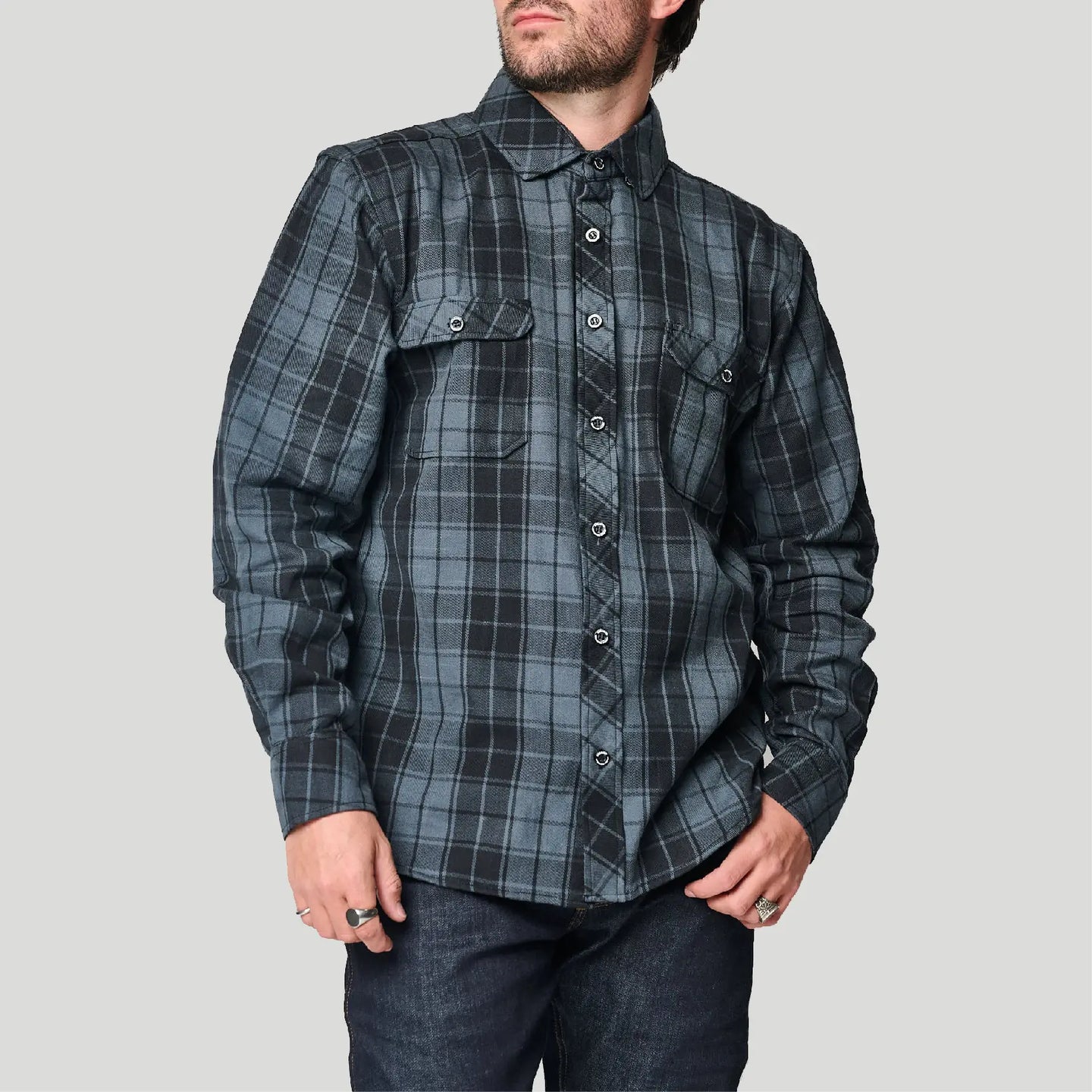Flannel - Gun Metal