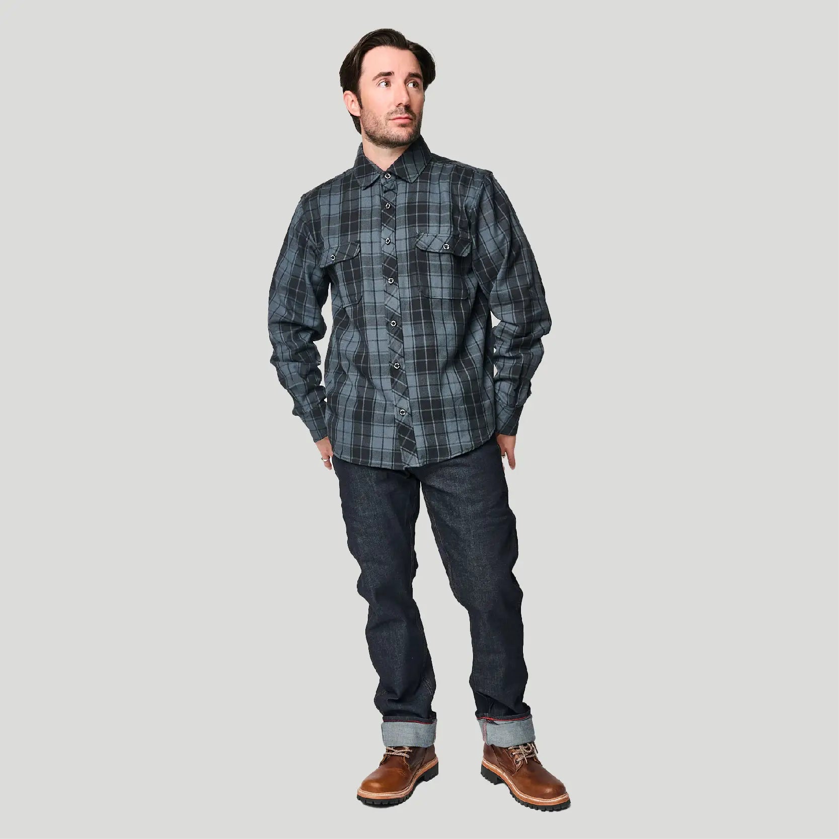 Flannel - Gun Metal