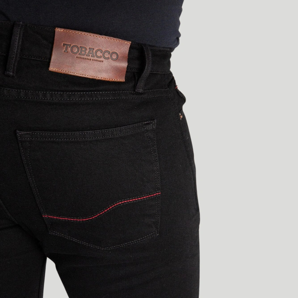 ◆BADBLOOD◆ 0097 Daddy Exhaust Jeans Black Fallout w-dnm23- Ironsides Black Armored Denim Motorcycle Jeans. Features