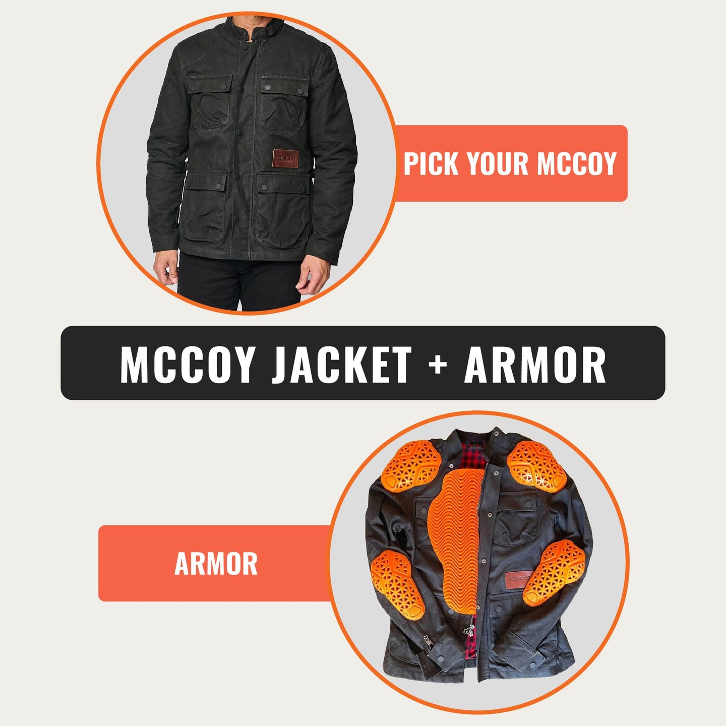Buy McCoy Jacket + get FREE D3O Armor Full Set