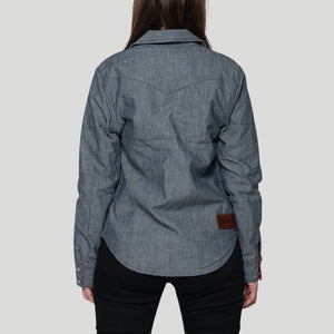 The Riveter Riding Shirt - Indigo Chambray