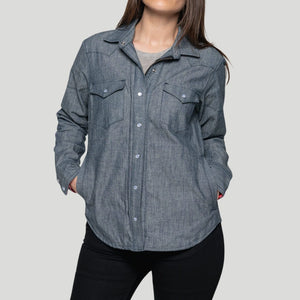 The Riveter Riding Shirt - Indigo Chambray