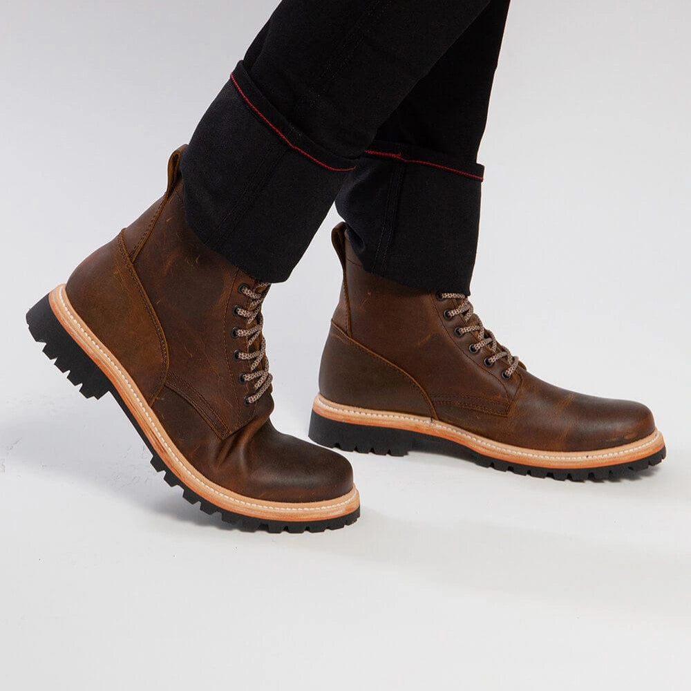 Tobacco Maverick Moto Boots - Amber. Hardened Toe and Heel Tobacco Maverick Moto Boots - Amber. Hardened Toe and Heel