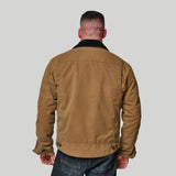Tobacco Trucker Waxed Canvas Motorcycle Jacket - Dune
