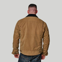 Tobacco Trucker Waxed Canvas Motorcycle Jacket - Dune