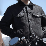 Tobacco Trucker Waxed Canvas Motorcycle Jacket