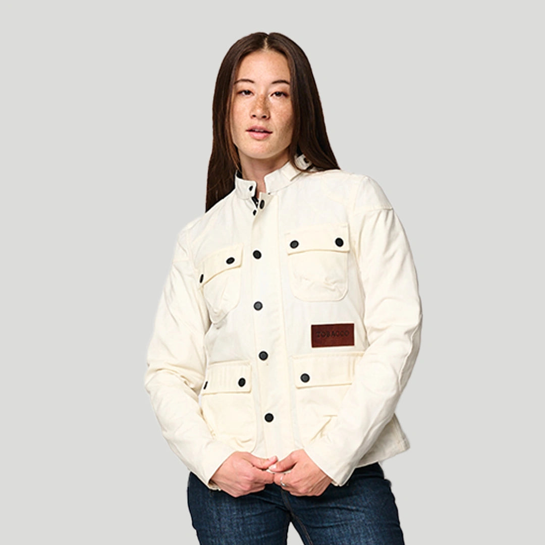 tobacco motorwear jacket The McCoy The 12oz weather Tobacco Trucker Waxed Canvas Motorcycle