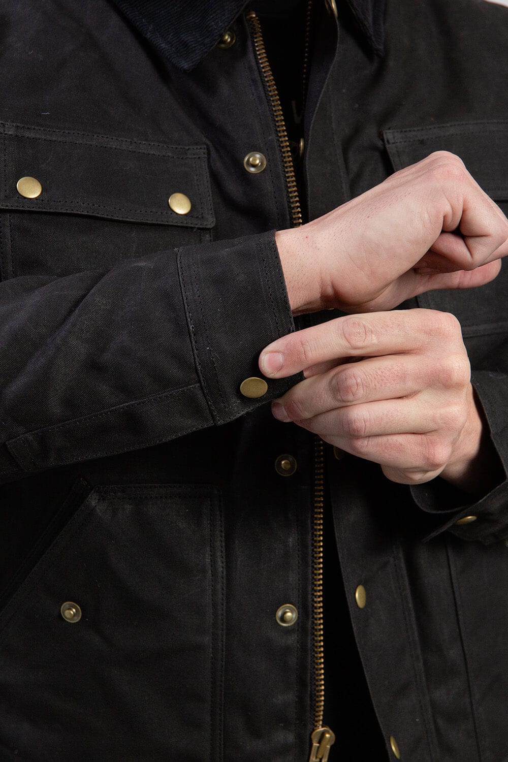 Reversible Trucker Jacket - Black Leather and Suede